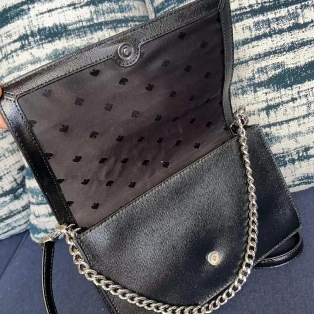 Kate Spade Cameron Convertible Crossbody Black with Multi-Colored Dots - Picture 11 of 16